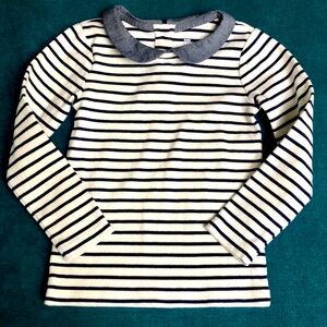 GAP Kids Striped Top with Peter Pan collar